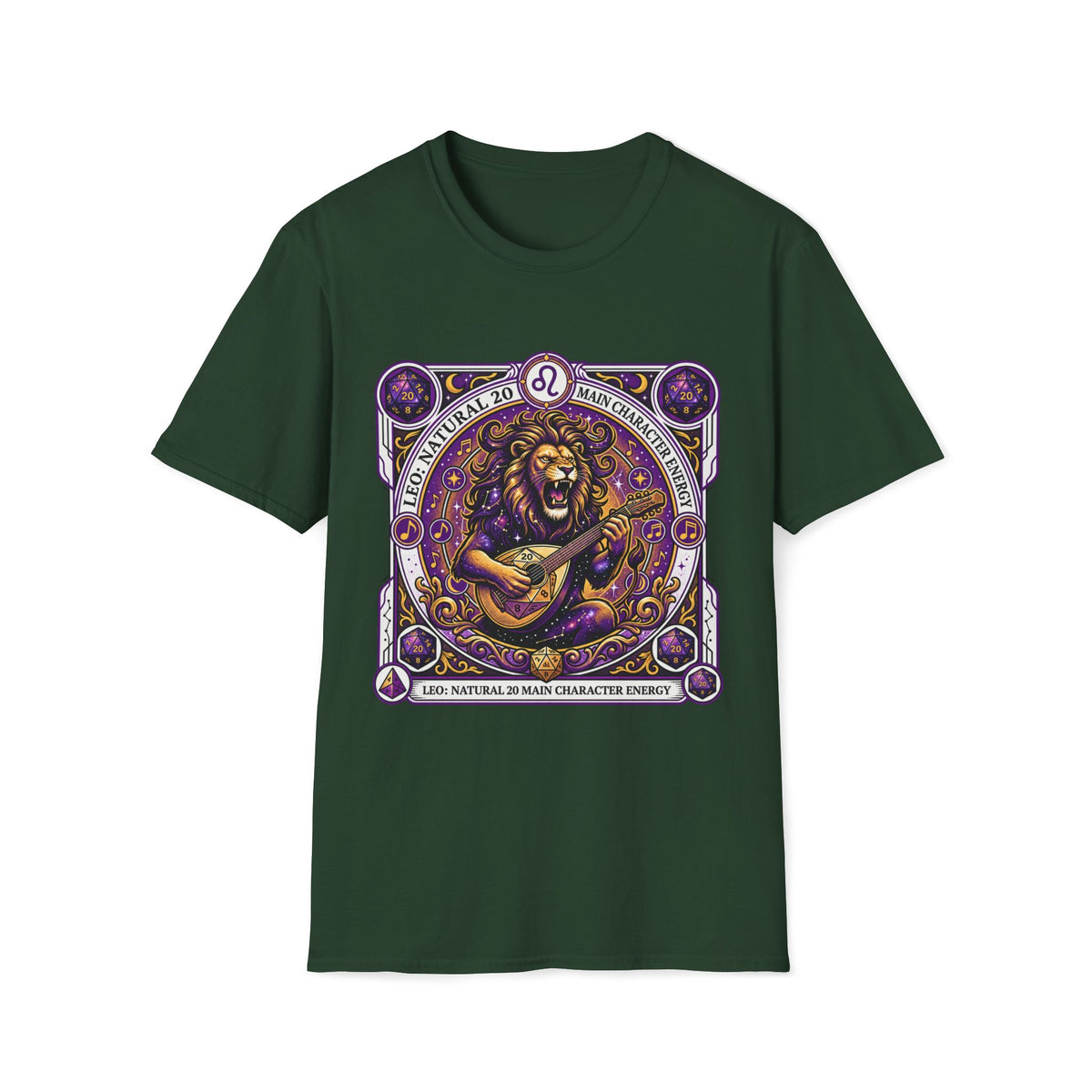 Leo: Natural 20 Main Character Energy T-shirt
