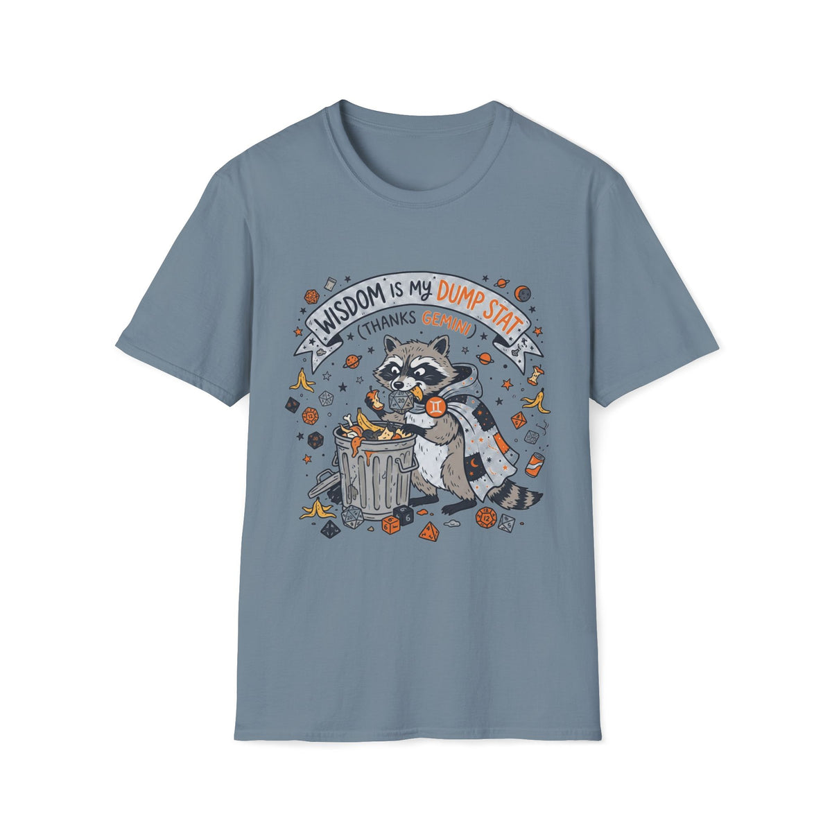 Wisdom Is My Dump Stat (Thanks Gemini) T-shirt