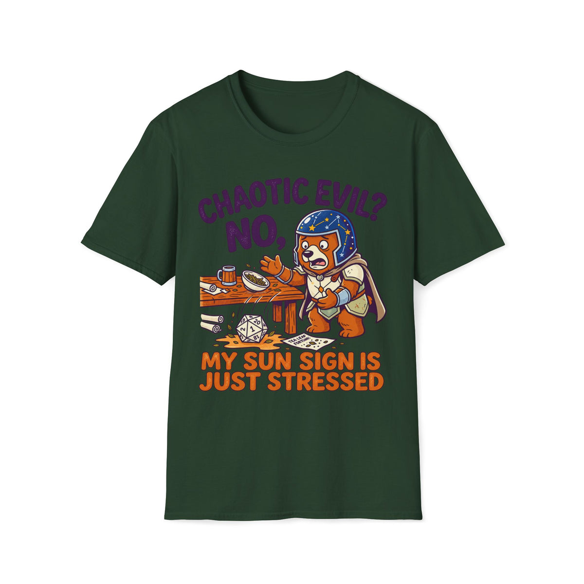 Chaotic Evil? No, My Sun Sign Is Just Stressed T-shirt