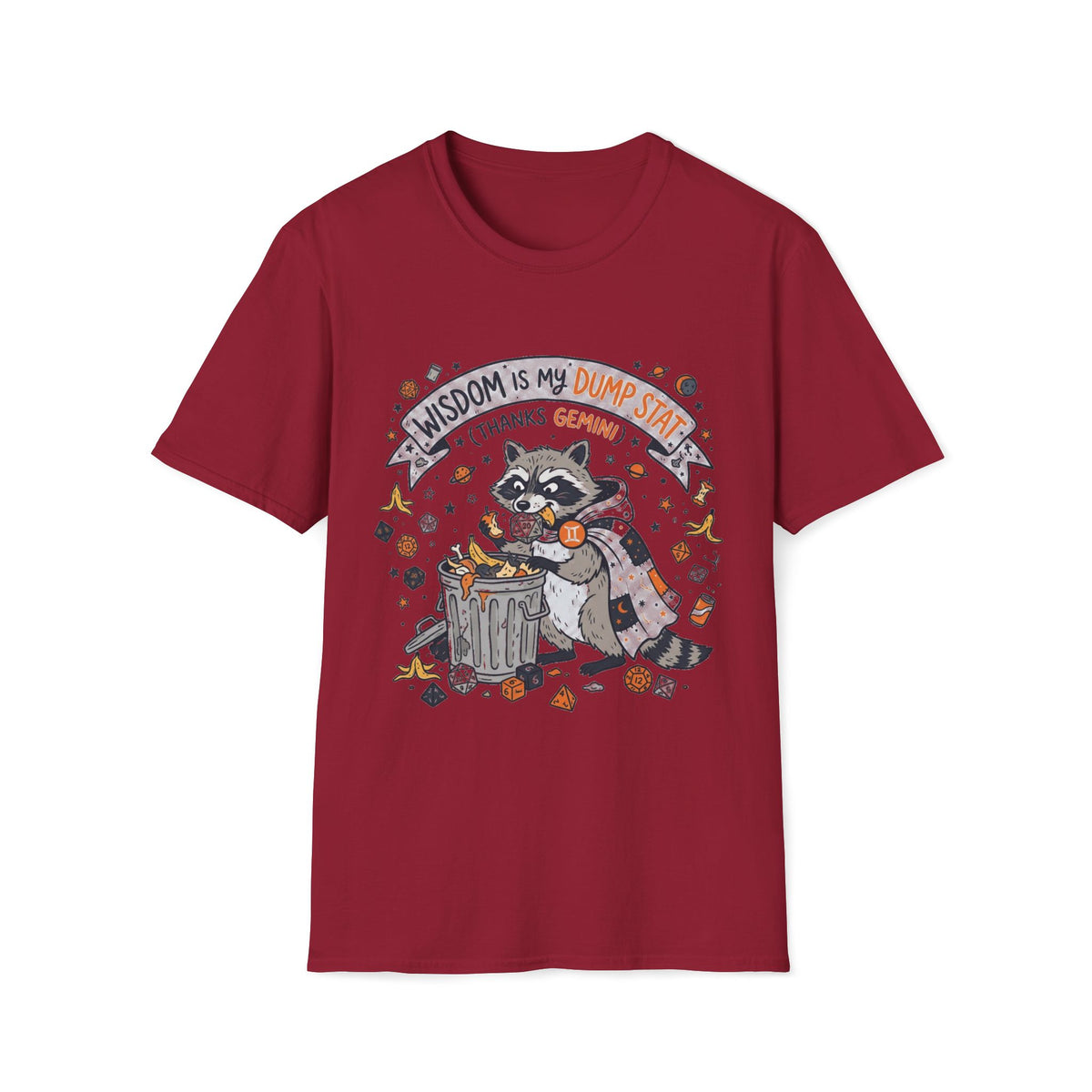 Wisdom Is My Dump Stat (Thanks Gemini) T-shirt
