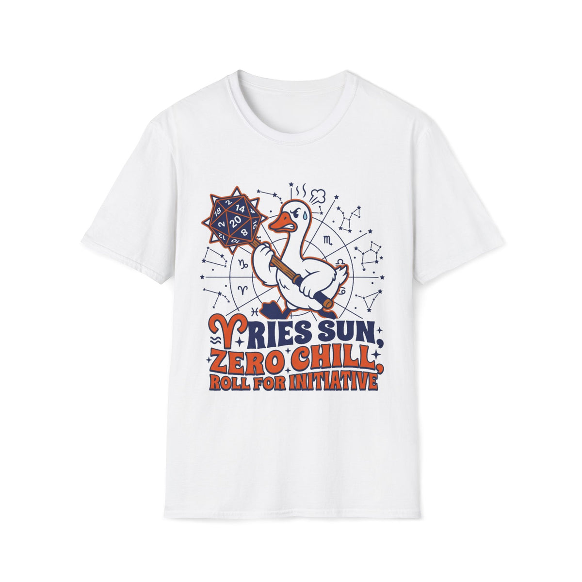 Aries Sun, Zero Chill, Roll For Initiative T-shirt