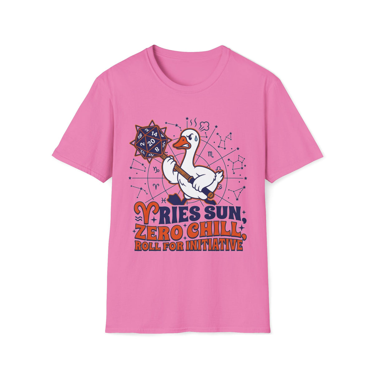Aries Sun, Zero Chill, Roll For Initiative T-shirt