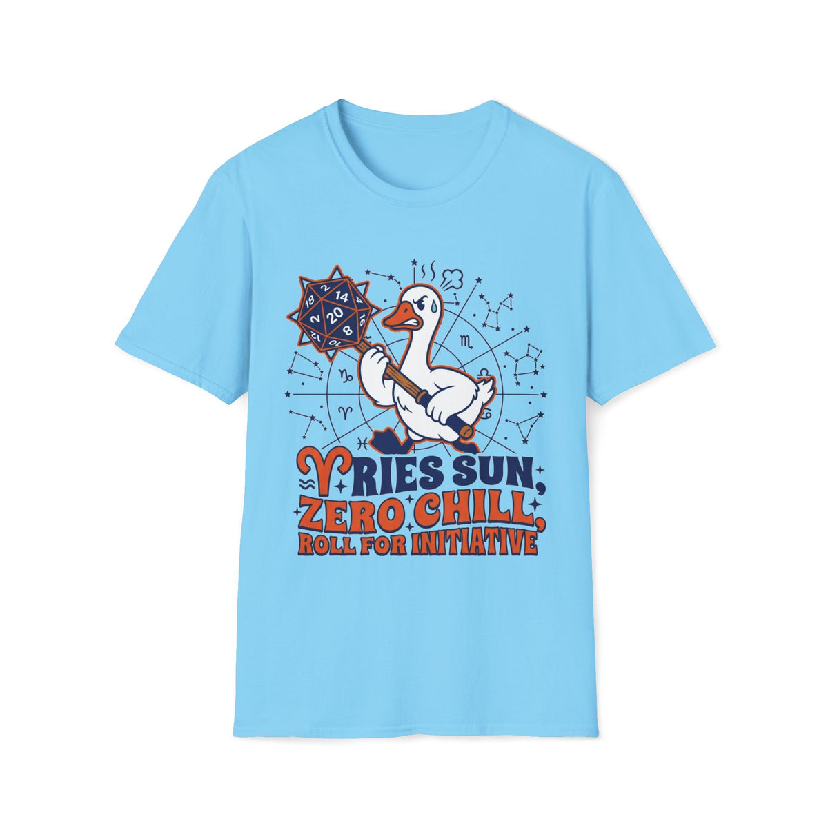 Aries Sun, Zero Chill, Roll For Initiative T-shirt