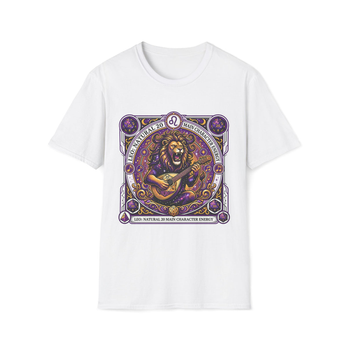 Leo: Natural 20 Main Character Energy T-shirt
